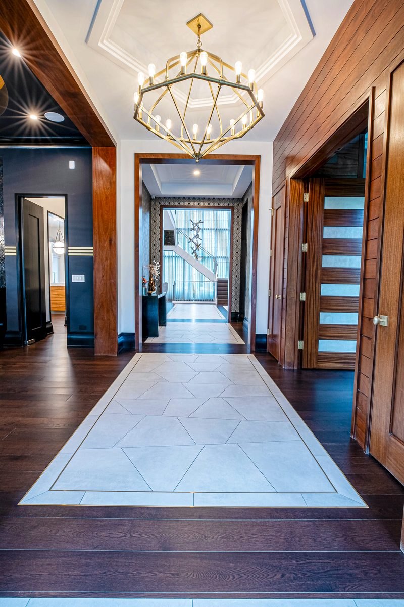 Completed interior in oak